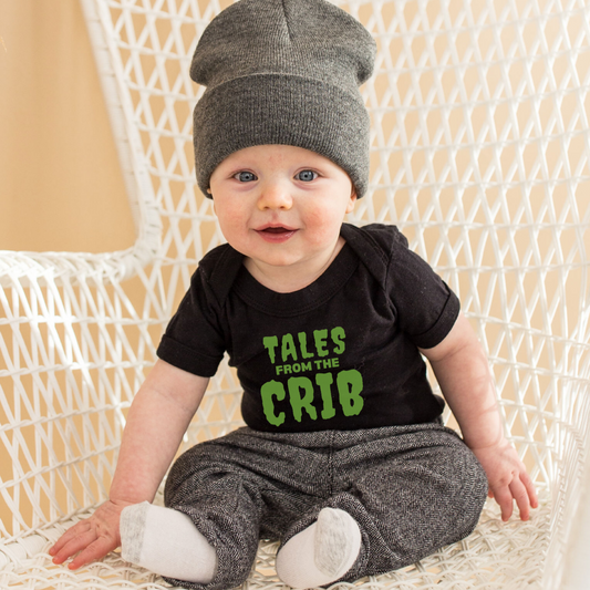 TALES FROM THE CRIB BABY BODYSUIT IN BLACK - BAT BABIES