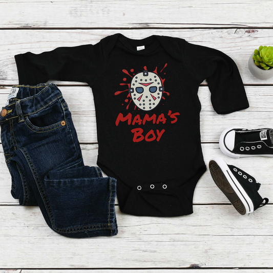 MAMA’S BOY BABY BODYSUIT LONG SLEEVE - BAT BABIES