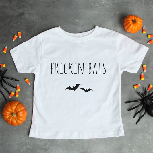 FRICKIN BATS BABY TEE SHIRT IN WHITE - BAT BABIES