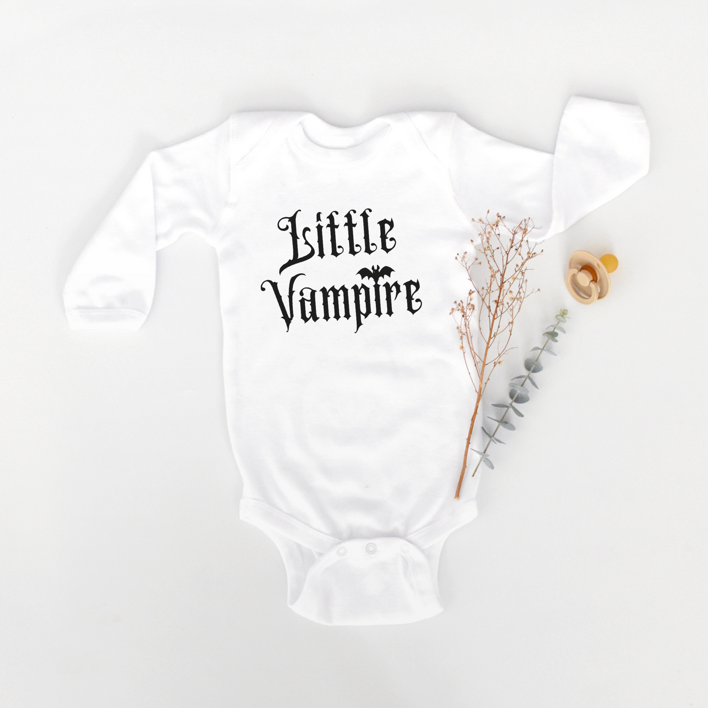 LITTLE VAMPIRE BABY BODYSUIT LONG SLEEVE - BAT BABIES