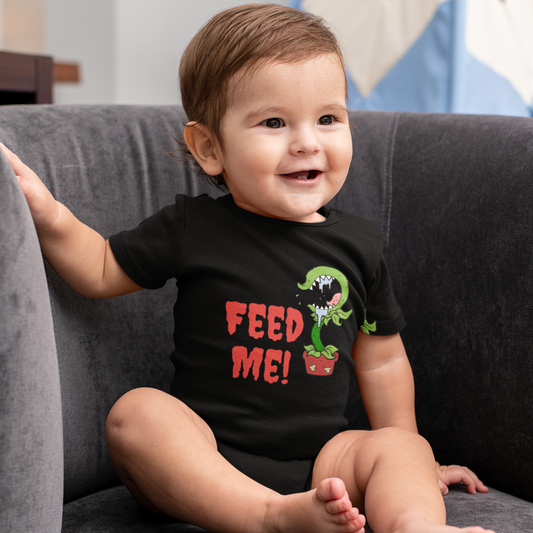 FEED ME VENUS FLY TRAP BABY BODYSUIT IN BLACK - BAT BABIES