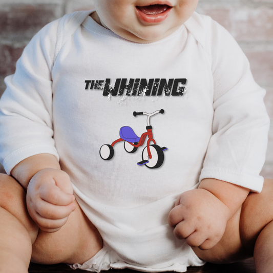 THE SHINING INSPIRED BABY BODYSUIT LONG SLEEVE IN WHITE - BAT BABIES